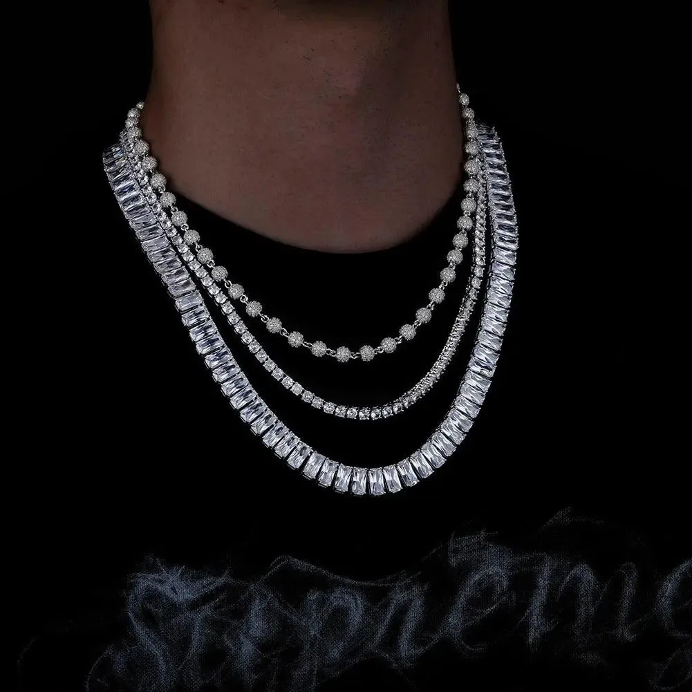 6mm Diamond Beads Chain in White Gold