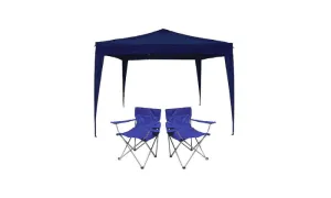 AfriTrail 3x3m Gazebo Chair Combo - Blue