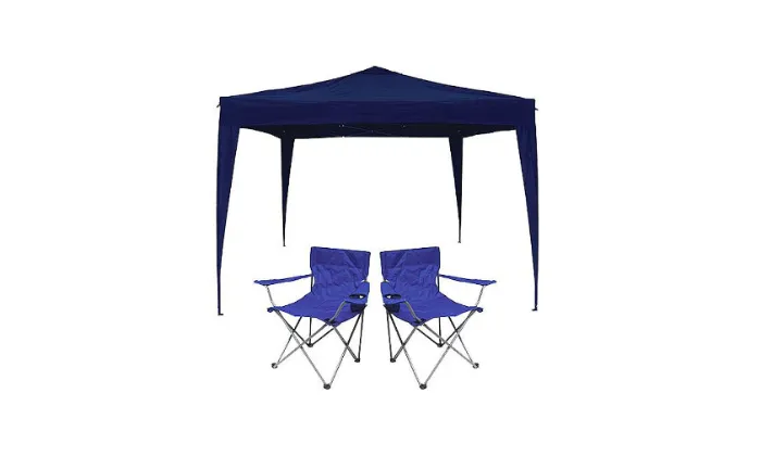 AfriTrail 3x3m Gazebo Chair Combo - Blue