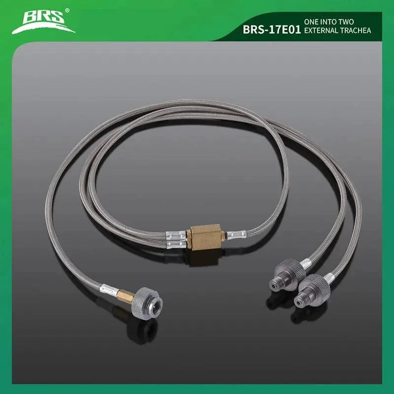 BRS-17E01 Divide into two external trachea Gas adapter extension hose gas stove adapter outdoor camping stove adapter
