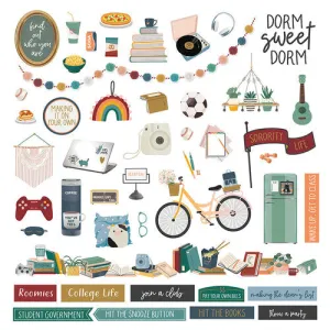 Campus Life Collection - Girl - 12 x 12 Cardstock Stickers