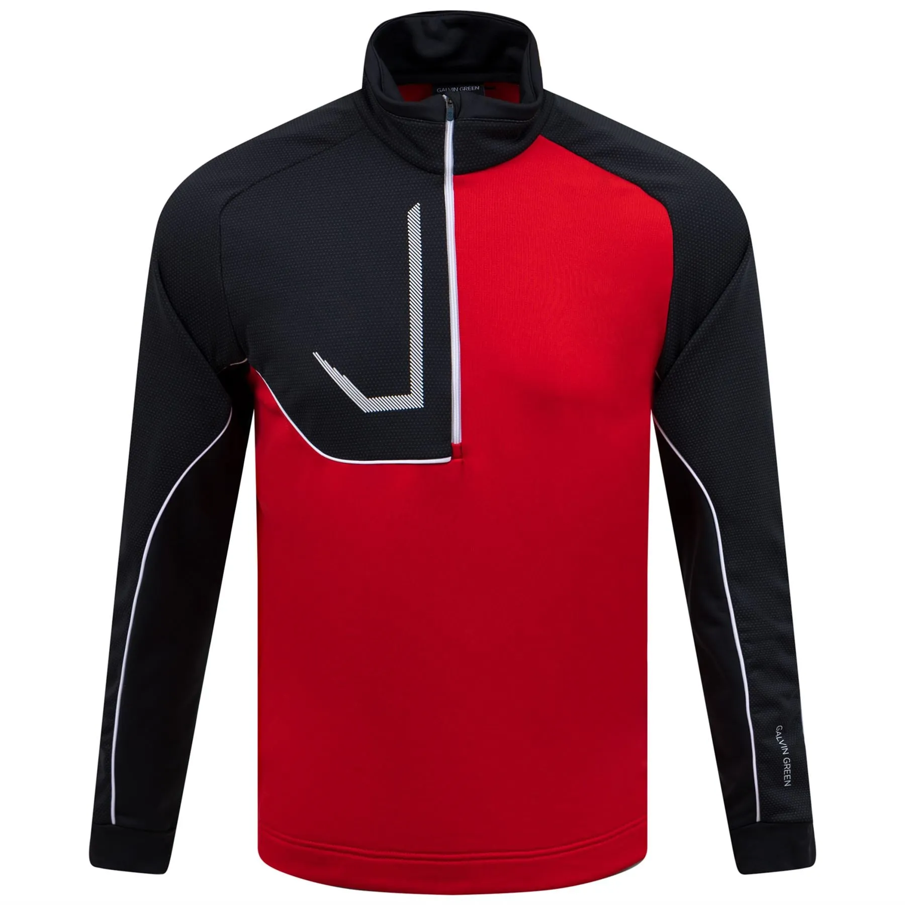 Daxton Half Zip Insula Red/Forged Iron/White - SS24