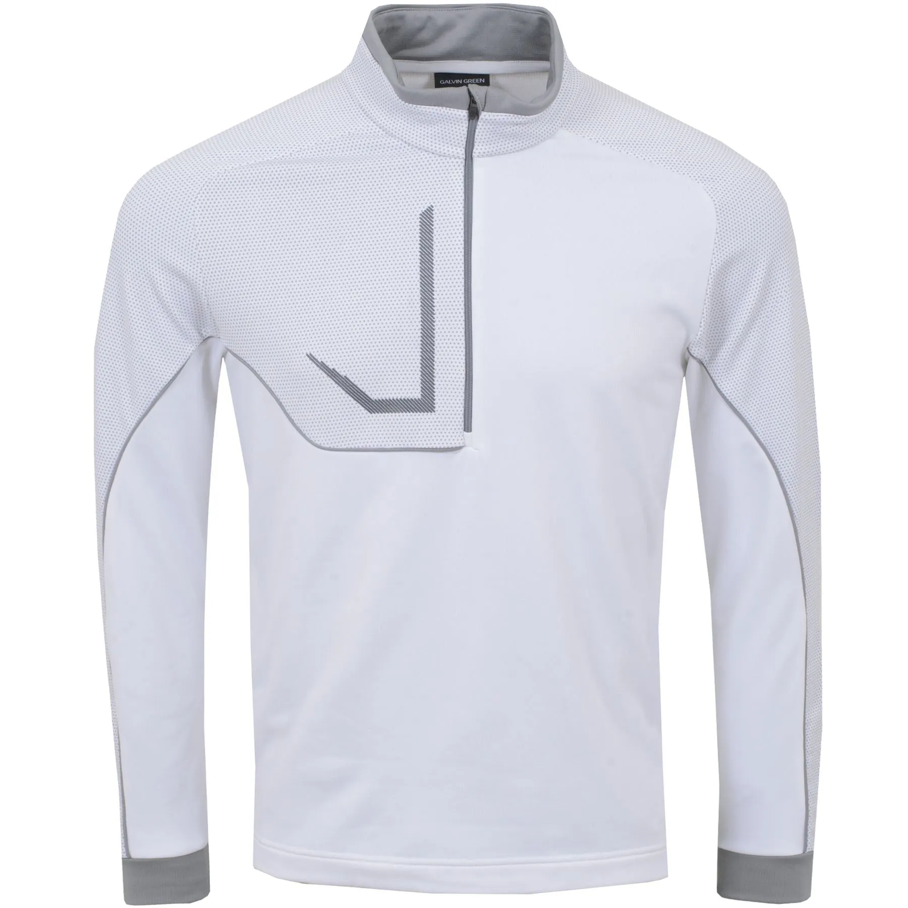 Daxton Half Zip Insula White/Cool Grey - SS24