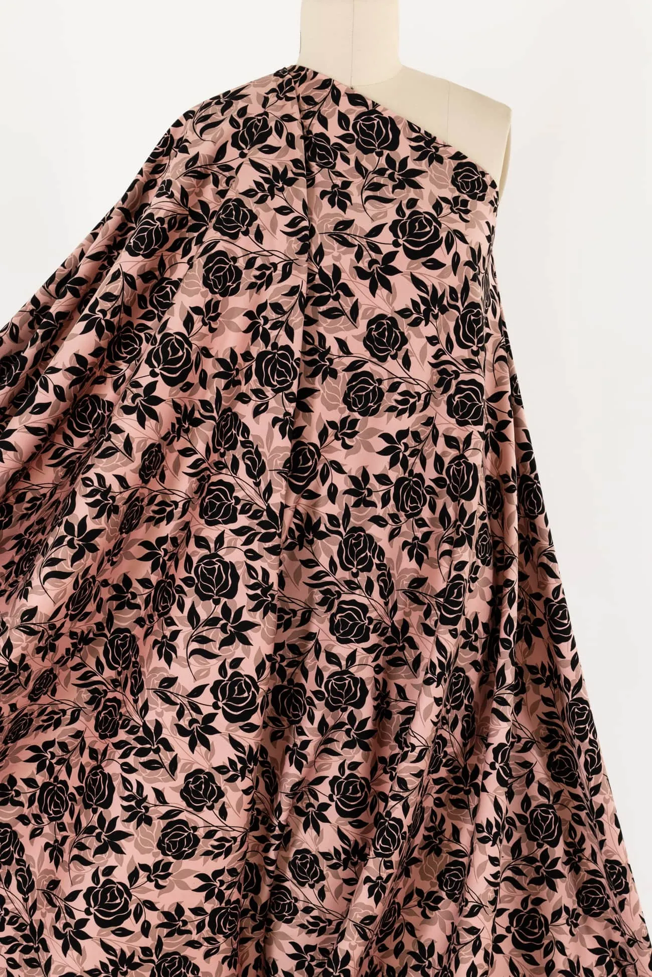 Dusty Rose Stretch Cotton Woven