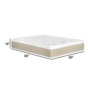 Gery 14 Inch Queen Size Cool Gel Mattress, Memory and PU Foam, High Comfort By Casagear Home