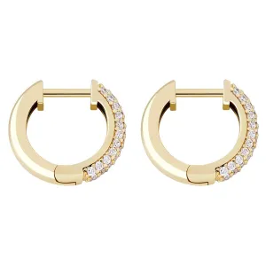 Iced Hoop Earrings in Gold Vermeil