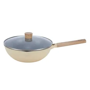La Gourmet Shogun Latte 28cm Covered Wok   Free 28cm steamer insert