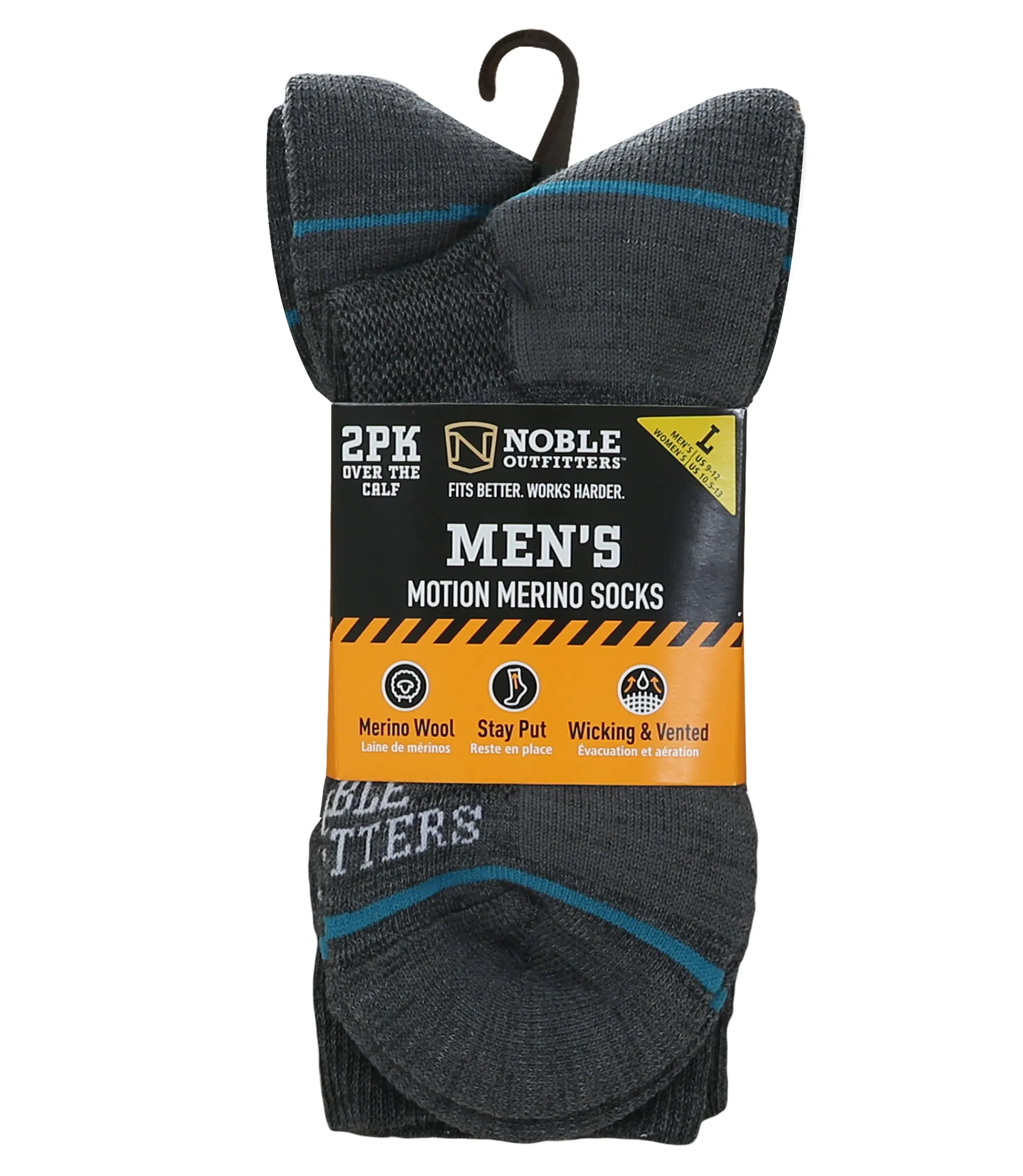 Men's Motion Merino Over the Calf Sock – 2 Pack