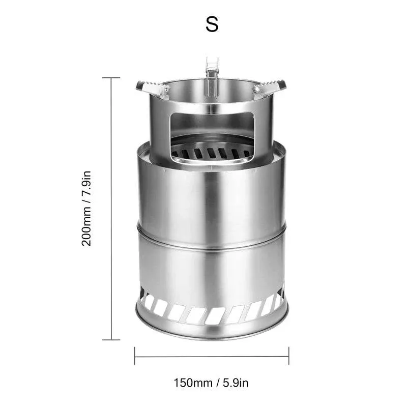 Outdoor Camping Equipment Windproof Wood Stoves Furnace Deconstructable Portable Picnic Stoves Cross Border Cooking Gas Burner