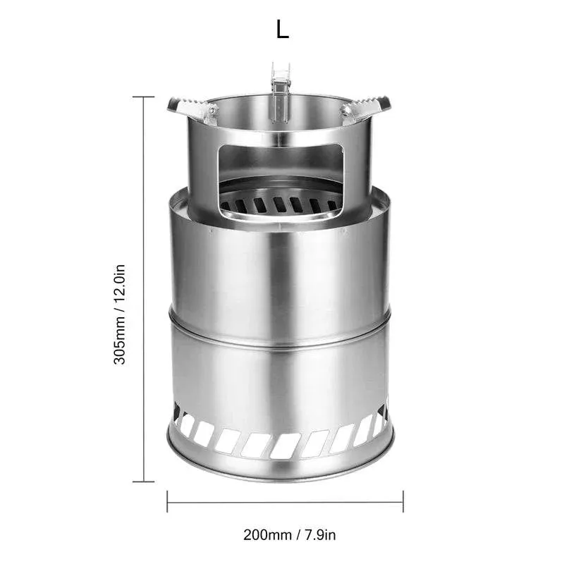 Outdoor Camping Equipment Windproof Wood Stoves Furnace Deconstructable Portable Picnic Stoves Cross Border Cooking Gas Burner