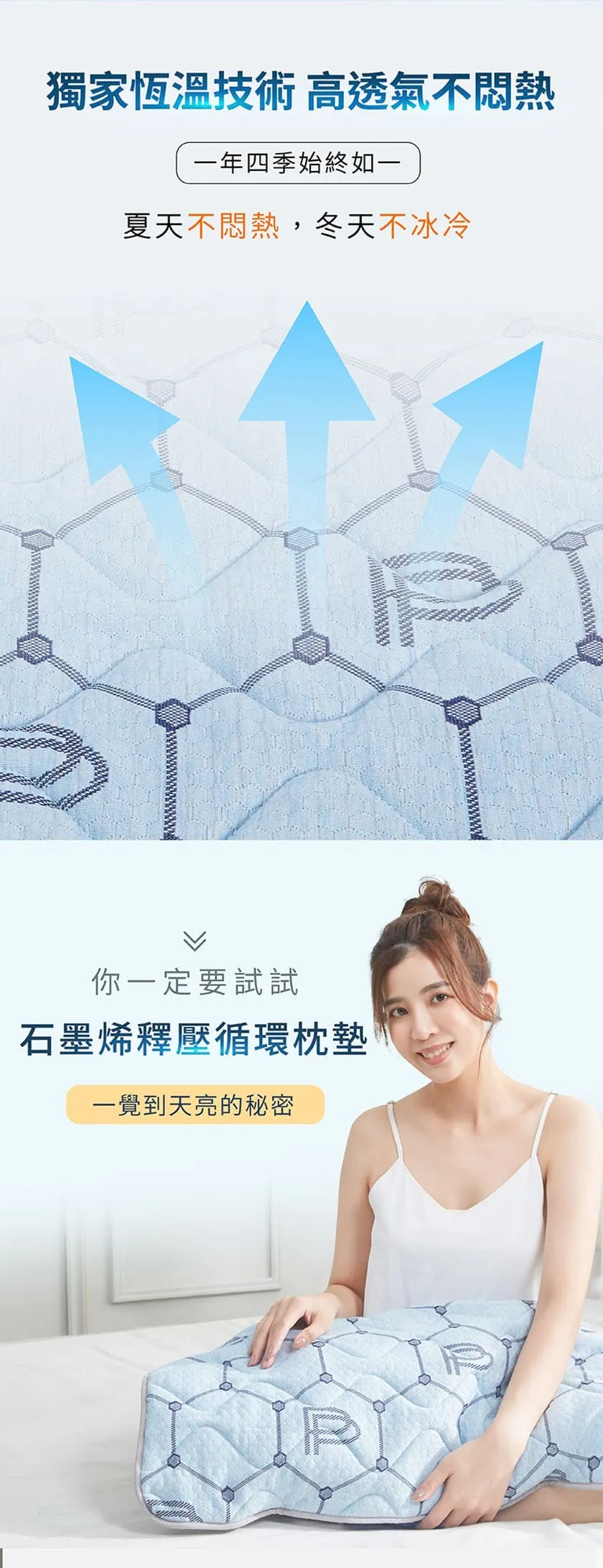 PP Persephone SMX Graphene Pressure Relief Circulation Pillow Case