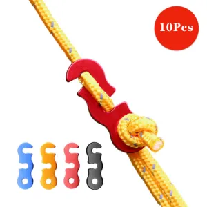 S-shaped Guyline Adjuster For Camping - 10 Pcs