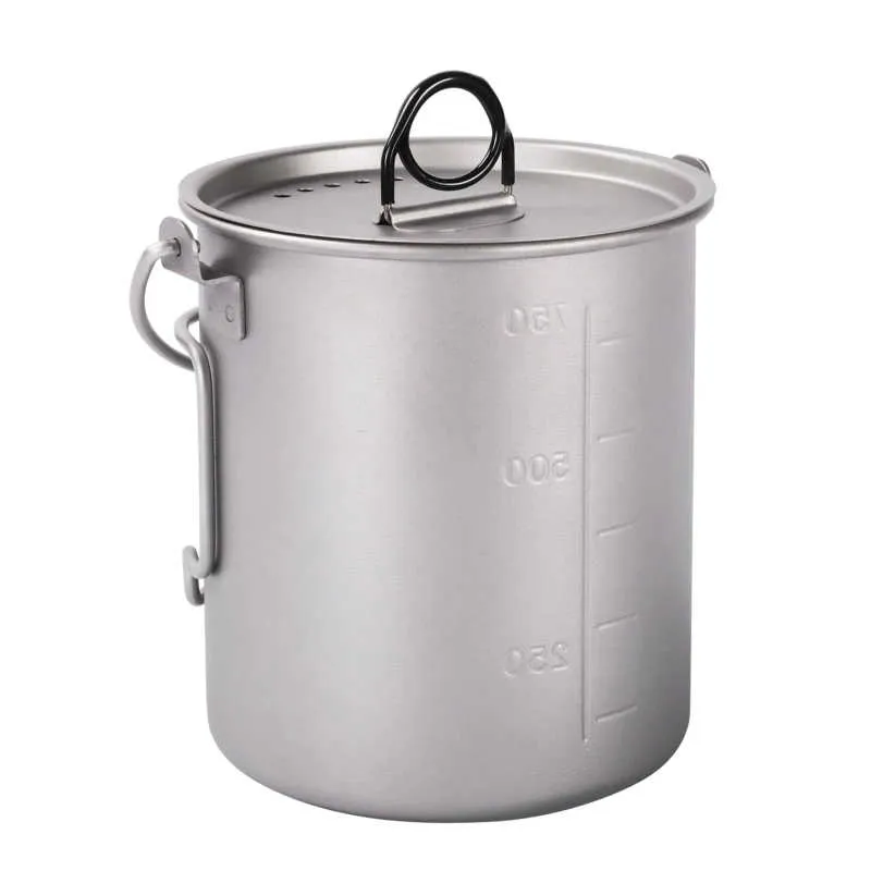 SilverAnt | Titanium Pot | 750ml/25 fl oz with Lid and Bail Handle