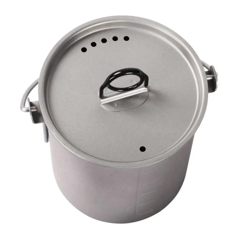 SilverAnt | Titanium Pot | 750ml/25 fl oz with Lid and Bail Handle