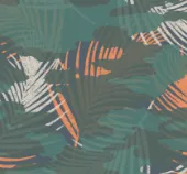 Viento Recycled Windshell Anorak - Palm Camo Deep Sea