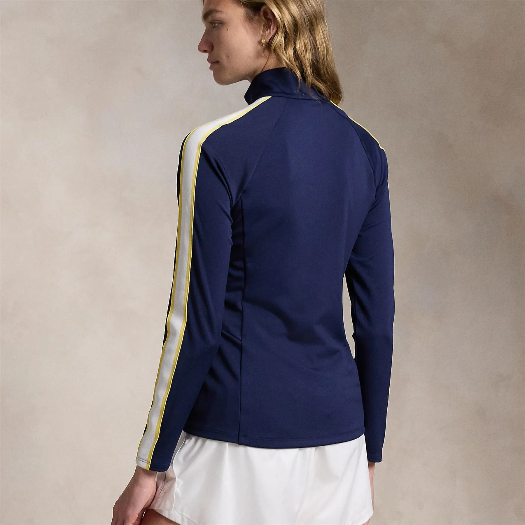 Womens RLX Interlock Full Zip Mid Layer Refined Navy - AW24