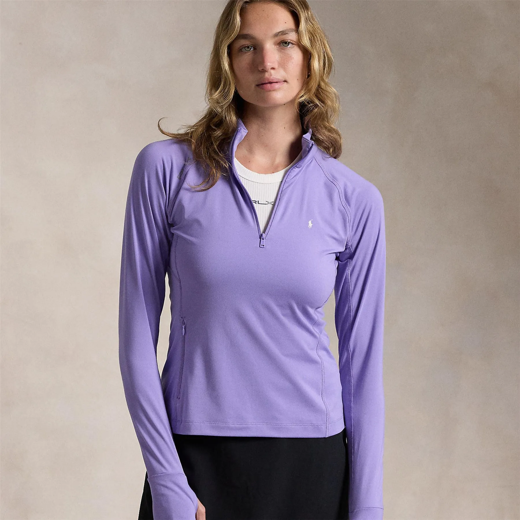 Womens RLX Performance Quarter Zip Pure Lilac - AW24
