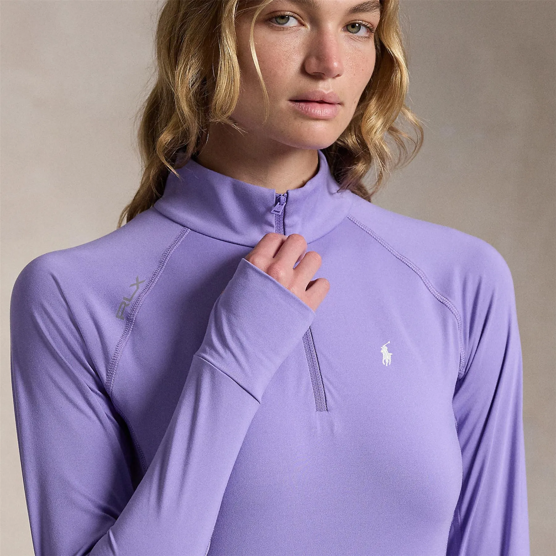 Womens RLX Performance Quarter Zip Pure Lilac - AW24
