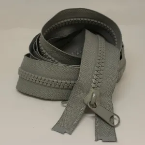 Z805 - No.8 Open End Chain Zip, Double Sided Slider, Grey - Clearance